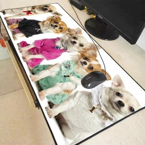 Mairuige Four Cute Dog 900x400mm Extended Gaming Mouse Pad Large Mousepads Big Size Desk Mat Keyboard Pad for Office Work/ Home