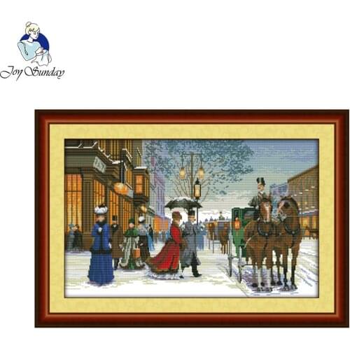 Joy sunday Figure style Twilight in foreign country popular cross stitch kits for house decoration