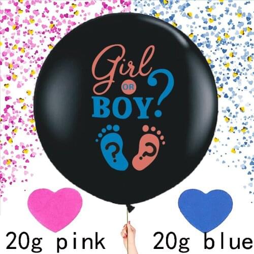 K&J Amazon Hot New 36" Gender Reveal Pink Blue 2 Color Mixed Printed Boy or Girl Gender Reveal Giant Globe for Baby Shower Party