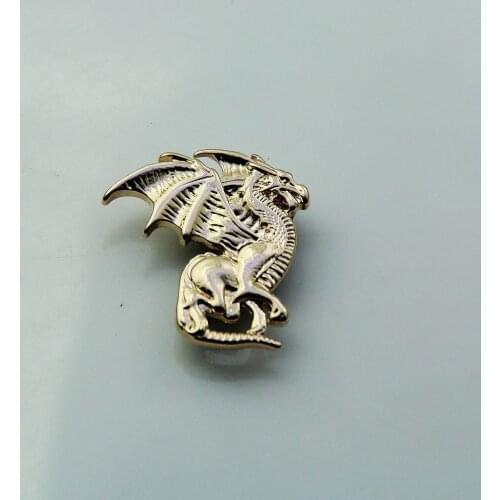 KBD02) Wholesale 50pc 1'' Western Winged Dragon Concho Saddlery Tack Belt Conchos Right-Face Gold