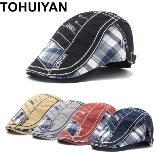 2021 Branded Cotton Newsboy Cap For Men Fashion Flat Caps Women Boinas Ducibill Hat Adult Unisex Bone Gorras Planas Ivy Hats