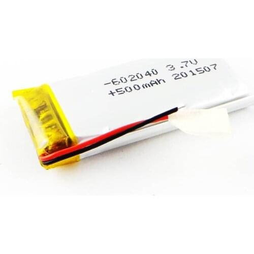 Brown 500MAH 3.7V 062040602040 polymer lithium battery MP3 MP4 MP5 Bluetooth Rechargeable Li-ion Cell