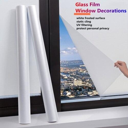 Matte Window Film Stained Glass Decorative UV Window Sticker Privacy Protection Frosted Static Cling Film Window Decal For Glass