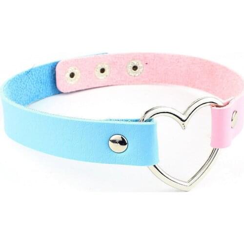 Fashion Lady Punk Love Heart Collar Choker Statement Necklace Pendants Leather Necklace for Women Jewelry Best Gift