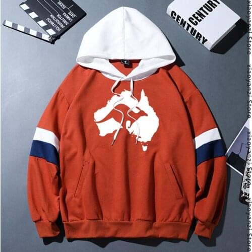 Men Woman hoodies Cool Australia Map Kangaroo sportswear hoodies Cotton unisex patchwork sweatshirts hoodies OT-521