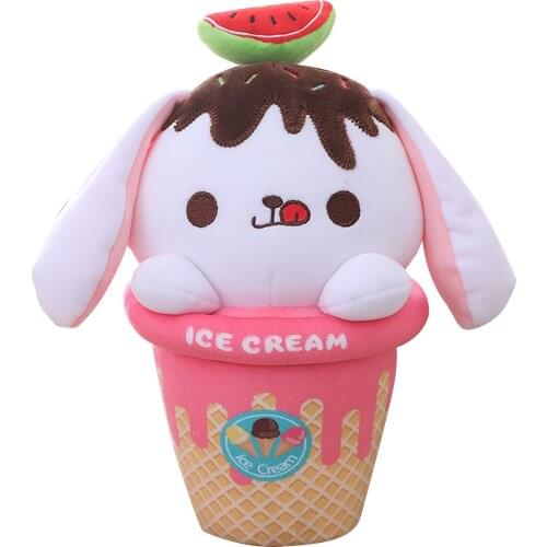 Soft Stuffed Animals Kids Creative And Innovative Cute Cartoon Ice Cream Lop-Eared Rabbit Doll Plush Pillows Toys Doll Gifts#p4