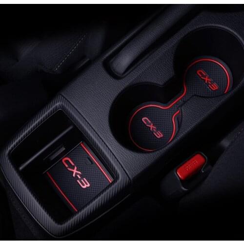 For Mazda CX-3 CX3 2015 2016 2017 2018 2019 Car Door Groove Mat Gate slot pad Non-slip Interior Door Pad/Cup Armrest Storage Pad