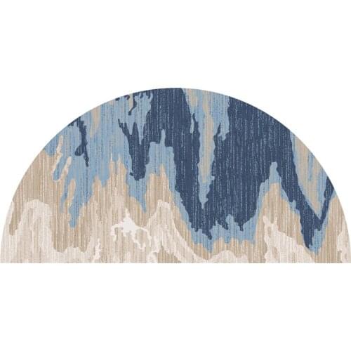 Nordic Style Half Round Doormat Anti-slip Bath Mat Study Balcony Door Entrance Water Living Carpet Room Carpet Adsorption