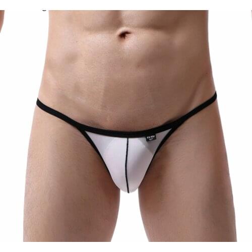 Sexy Mens Underwear Briefs Shorts Thin Ice Silk Panties Breathable Low Rise U Convex Pouch Penis Cueca Ropa Large Size M-3XL