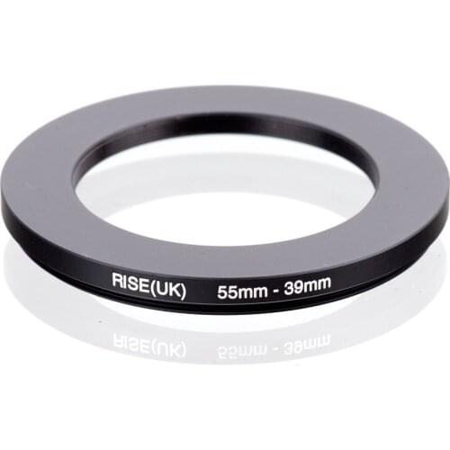 RISE(UK) 55mm-39mm 55-39mm 55 to 39 Step down Ring Filter Adapter black