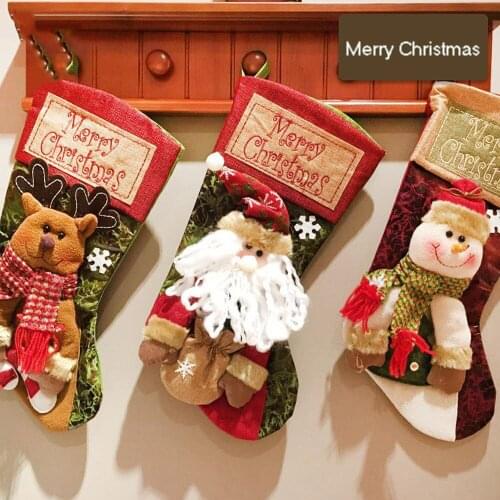 Christmas Decoration Gifts Santa Claus Snowman Socks Gifts Christmas Socks Decoration Christmas Socks Gift Bags
