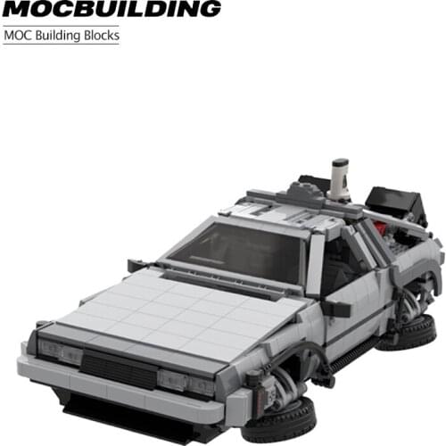 MOC Building Blocks Car Movie Idea Back to the Future Technic-Car Time Machine Race Car Model Kids Toys Children Gifts 1825PCS