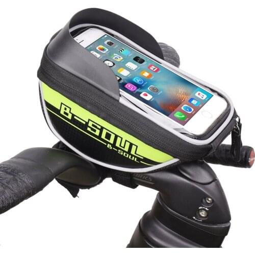 Newest Arrival Waterproof Tube Pockets Bike Bag Phone Tough Window Front Frame Holder Side Zipper Pack Panniers