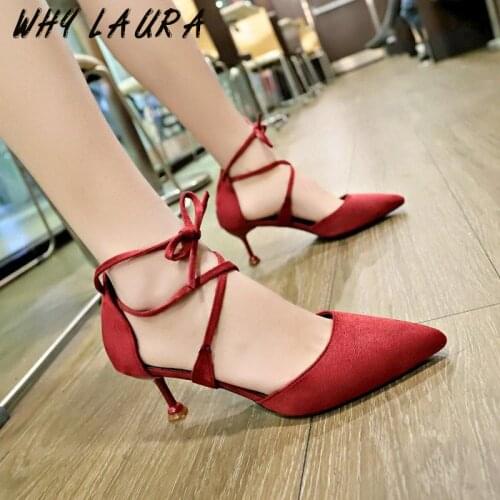 Sexy Summer Shoe for Women Sandals 2021 Paddle Stiletto Cross Lacing Fashion High Heeled Sandal