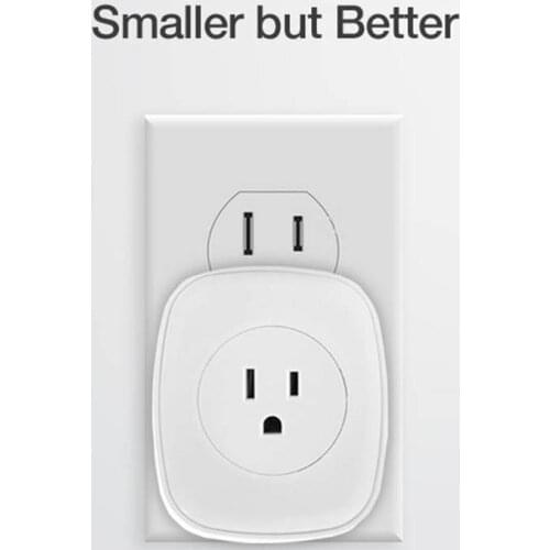 WiFi Smart Socket, Wireless Power Plug, Dual USB Remote Control Wall Sockets USA, UK Compatible With Alexa And Google Home White