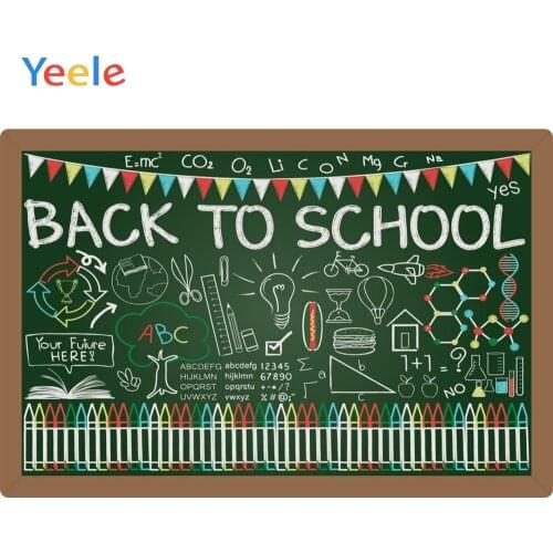 Children Back To School Pen Pencil Baby Birthday Party Blackboard Backdrops Photocall Vinyl Photo Backgrounds For Photo Studio