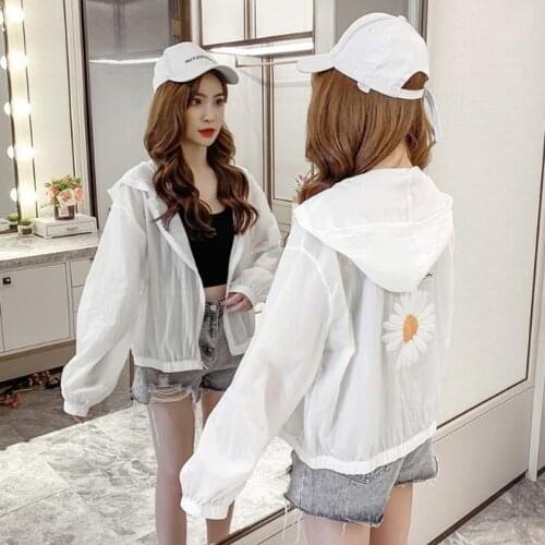 2021 Summer Thin Sun Protection Jacket Women Coat Hooded Windbreaker Female Casual Zipper Jackets Basic Coats Outerwear X75