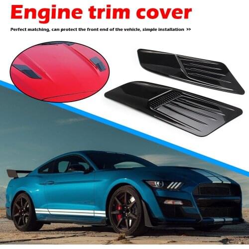1 Pair Auto Styling Trim Cover Sticker Parts Hood Air Flow Intake Scoop Bonnet Vent Car Panel Trim Sticker Decoration