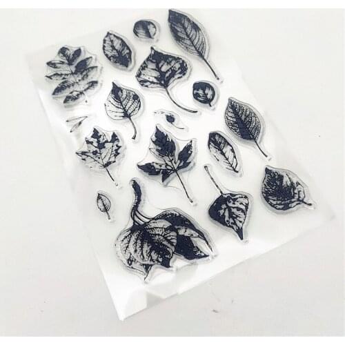 11x16CM Floating Leaves Transparent Seal Clear Stamps Silicone Seal Roller Stamps DIY Scrapbook Album / Card Christmas Wedding