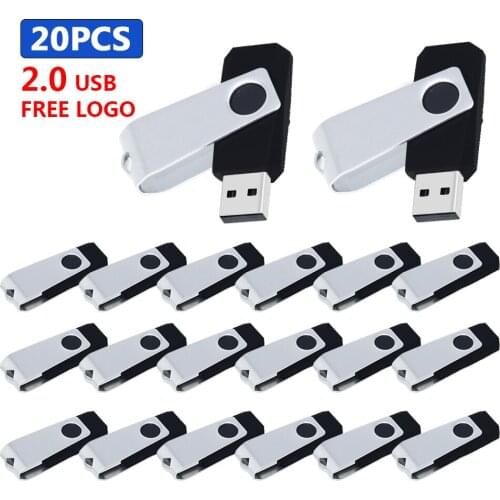 20pcs/lot Hot sale usb flash drive 4GB 8GB 16GB waterproof pen drive 32GB 64GB 128GB U Disk pen drive memoria USB2.0 Custom logo