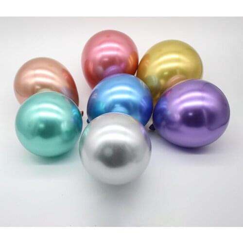 20pcs 5/10/12inch Chrome Latex Balloon Metallic Rose Gold Pink Balloon Birthday Party Decor Globos Wedding Background Decoration