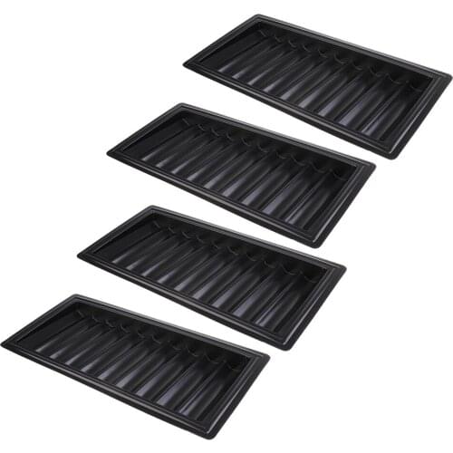 4pc Acrylic Poker Chips Tray 10 Row/500 Chips Organiser 18.50x8.97x1.49inch