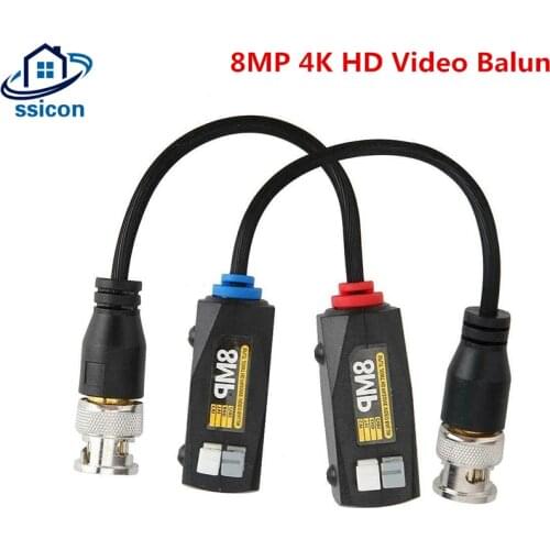 5 Pairs 4K BNC Passive HD Video 8MP Balun Connector Support HD AHD/CVI/TVI Camera Signal Channel