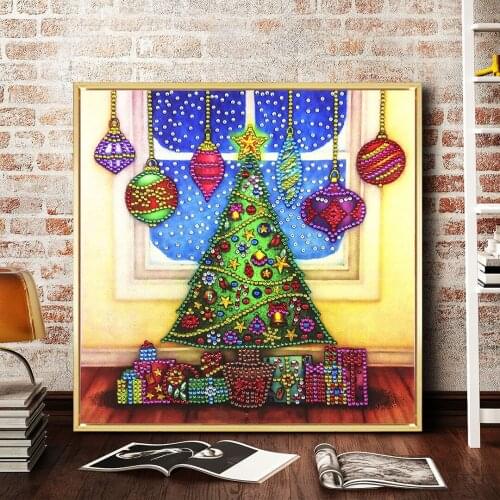 5D DIY Diamond Painting Special Shape Christmas Tree Rhinestone Mosaic Embroidery Cross Stitch Home Decoration