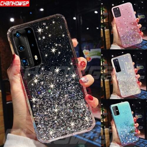 Glitter Soft TPU Case For Huawei P30 P40 Lite E Y5P Y6P Y7P Y6S 2020 Honor 9S 9A 9C 9X 20 Pro 20i 10i 10 Lite 8A 8S 8C 8X Cover