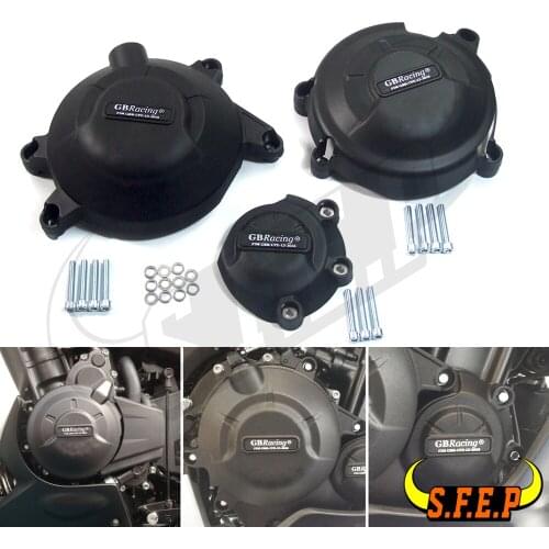 Motorcycle Engine Case Guard Protector Cover GB Racing For Honda CBR500 & CB500F 2013-2014-2015-2016-2017-2018 Black