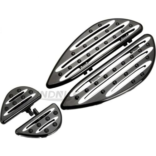 For harley black floorboard + rear pegs foot pegs for harley Touring street Glide roadking road glide electra