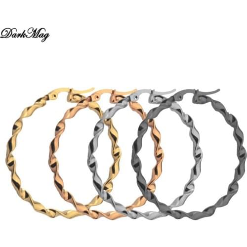 DarkMag Oversize Gold Color Big Circle Hoop Earrings for Women Vintage Steampunk Ear Clip Wedding Jewelry Gift 2020 Wholesale