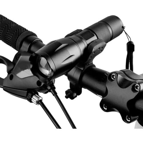 Cycling Flashlight Stand Bike Front Lamp Light Clamp Headlight Holder 360 Rotatable Bicycle LED Bike Torch Mount Holder Clip