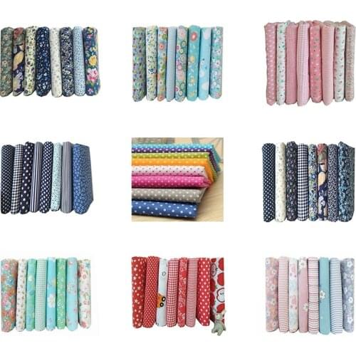 DIY 25x25cm Mix Color Floral Pattern 100% Cotton Pur-cut Patchwork Fabric Bundle Sewing Quilting Crafts for Handmade