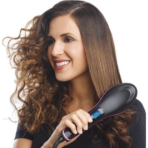 Simply Hair brush Straightening Irons Electric Hair Straightener Brush Styling Hair Straightener Comb Hair Care Auto Massager