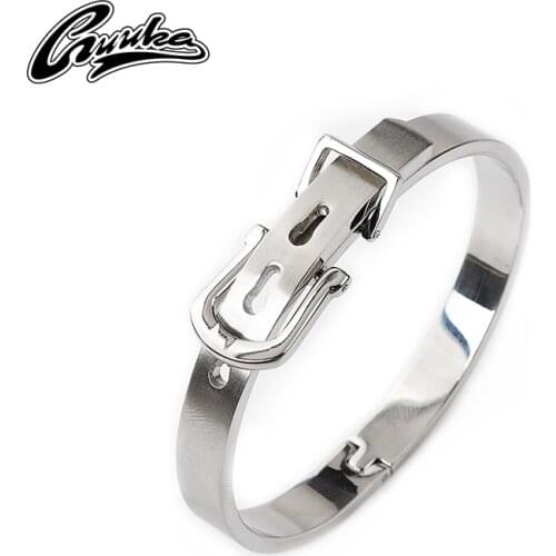 GUUKA Tide can adjust the belt buckle bracelet Hip-hop high street niche minimalist couple bracelet bracelet bracelet ring