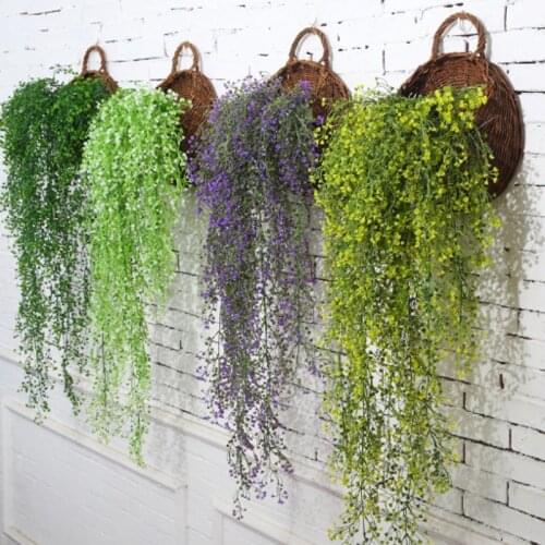 85CM Artificial Hanging Flower Plant Fake Vine Willow Rattan Flowers Artificial Hanging Plant For Home Garden Wall Decoration