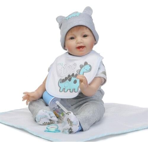55cm reborn baby doll boy simulation dolls and the clothes playmate kids toys Christmas birthday gifts photography props