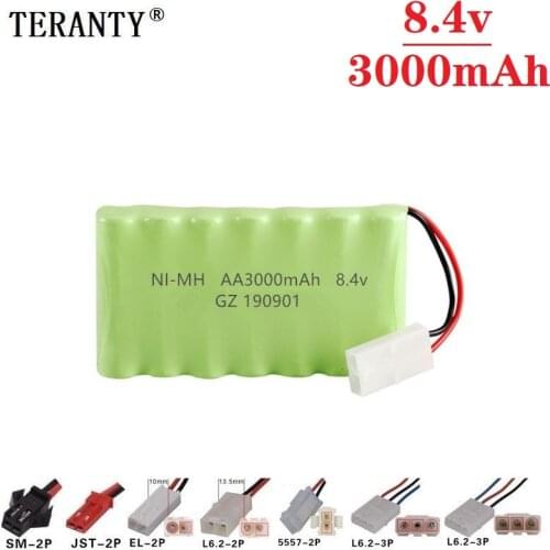M Model ) 8.4v 3000mah NiMH Battery For Rc toy Car Tanks Trains Robot Boat Gun Ni-MH AA 2400mah 8.4v Rechargeable Battery 1Pcs