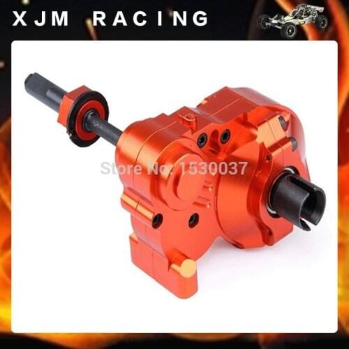 CNC Metal Three-stage Split Gear Box Assembly with Differential for 1/5 HPI KM ROFUN ROVAN Baja 5B 5T 5SC SS TRUCK RC CATR PARTS