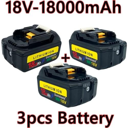 New 18 Volt rechargeable battery 18000mah lithium ion battery Makita bl1880 bl1860 bl1830