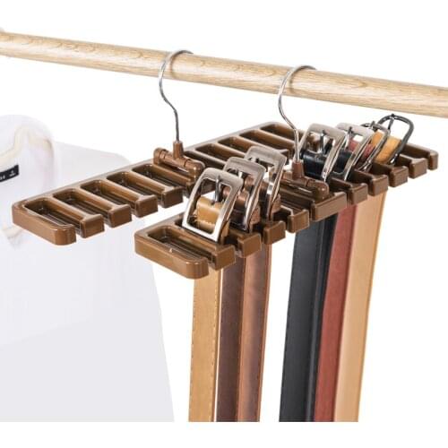Tie Belt Organizer Space Saver Rotating Scarf Ties Hanger Holder Hook Closet Organization Tank Tops Bra Belts Bag Storage Rack