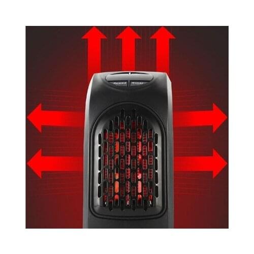 Electric Wall Heater Mini Portable Plug-in Personal Space Warmer for Indoor Heating Camping Any Place Adjustable Thermostat