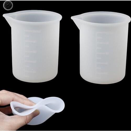 2Pcs DIY Crystal Epoxy Dispensing Ratio Silica Gel Measuring Cup 100ml Measuring Cup Coloring Cup Dispensing Cup Can Be Reused
