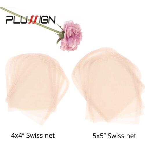 3Pcs Swiss Lace Net For Wig Making 4*4 13*4 13*6 Closure Hair Net For Making Wigs Frontal Wig Cap Foudation Transparent Color