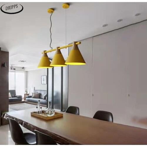 Modern and simple three-headed chandelier study room childrens room office bar table lamp