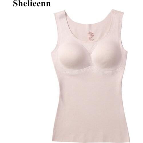 Thermal Underwear Women Sleeveless Elastic Vest Thermal Tank Top Warm Underwear Women Soft Thermo Shirt With Chest Pad