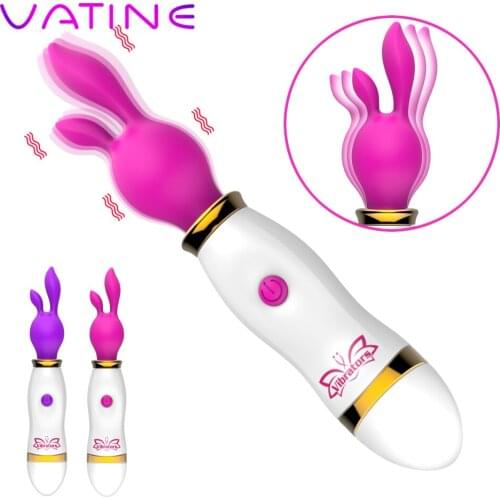 VATINE 12 Speed AV Stick Vibrator Clitoris Stimulate USB Charging Female Masturbation Rabbit Vibrator Magic Rod