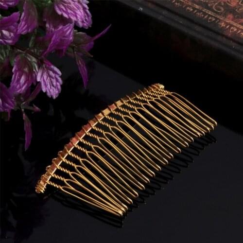 DIY Blank Metal Hair Clips Wedding Veil Side Comb 20 Teeth Bridal Hair Accessories