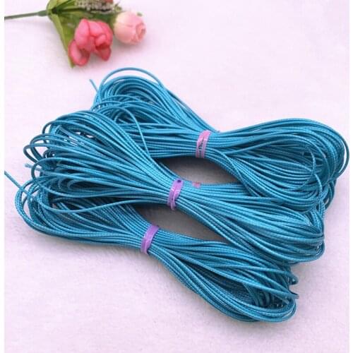 0.5-2.0mm Cyan Waxed Cord Waxed Thread Cord String Strap Necklace Rope Beads for Jewelry Making DIY Bracelet Accessories